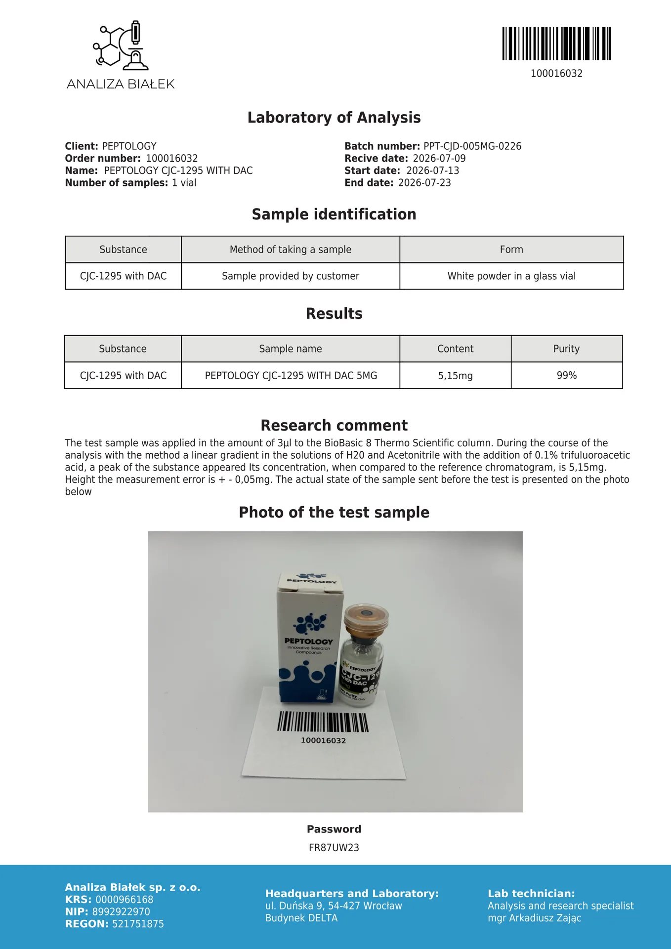CJC-1295 con DAC 2 mg/5 mg – analogo del GHRH a lunga durata d'azione – immagine 2