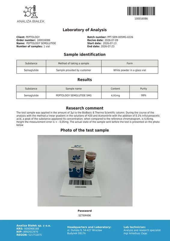 Semaglutide 5/10 mg – agonista del recettore GLP-1 per la ricerca – immagine 2