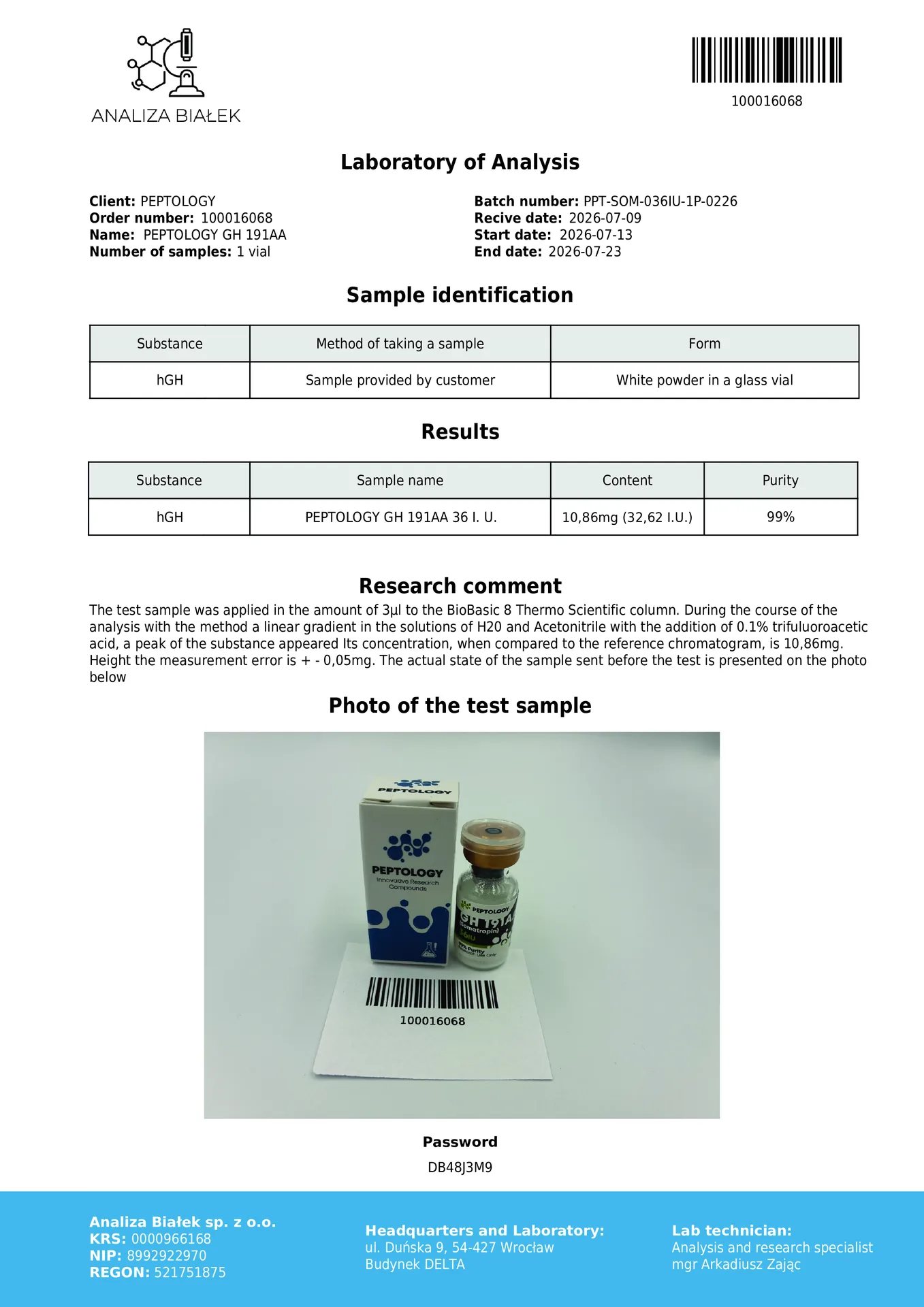 Somatropina (Somatropin) 1 pz x 36 UI – Ormone della crescita (HGH) – immagine 2